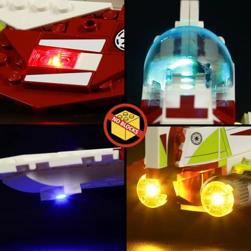 LED Light Set for LEGO 75333 Obi-Wan Kenobi's Jedi Starfighter - Copper Obi-Wan Kenobi's Jedi Starfighter 5V