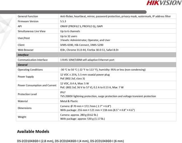 DS-2CD1043G0-I