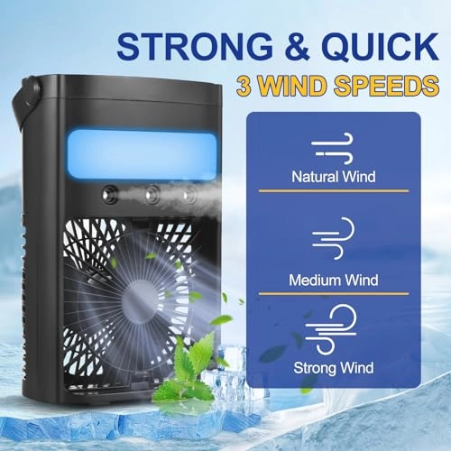 Portable Air Conditioner - 700ml 7-color LED 2H/4H Timer