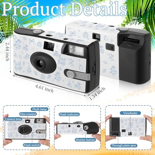 KQ1839 - 35 mm single use film camera with flash Pack