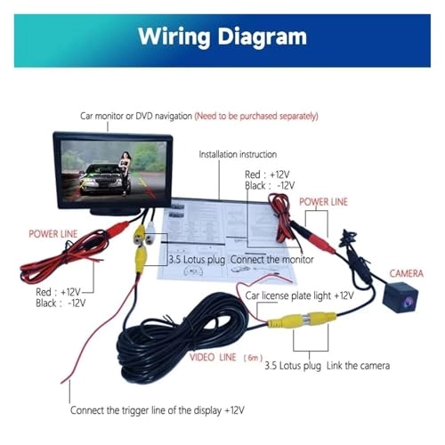 Rear View Parking Camera - Night vision 728(H) * 492(V)