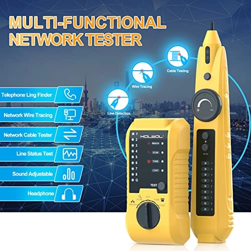 Network Cable Tester - RJ11 RJ45 Telephone Line Test
