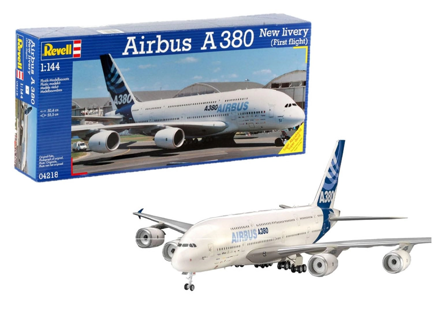 Carrera Revell Europe GmbH Airbus A380 "New Livery" Model Kit (04218) - Unbuilt/Unpainted 1:144