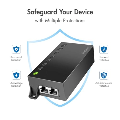 PoE Injector - 60W 2 Gigabit RJ45 IEEE 802.3af/at/bt