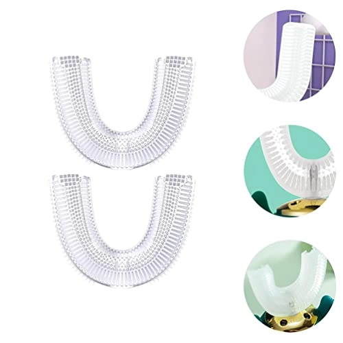 U Shaped Toothbrush Heads - 2pcs White
