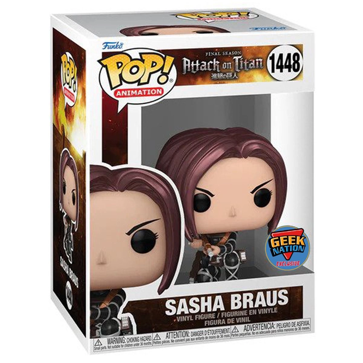 FUNKO Sasha Braus - Attack on Titan - Metallic Geek Nation Exclusive Vinyl Figure