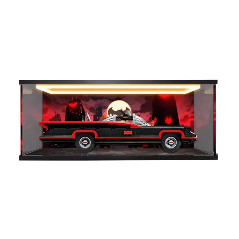HCAEIOFJ Acrylic Display Case for LEGO Batman:The Classic TV Series Batmobile 76328