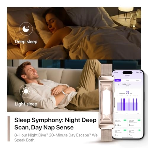 Smart Health Wristband - 24/7 Full Sleep Tracker Continuous Heart Rate Tracking