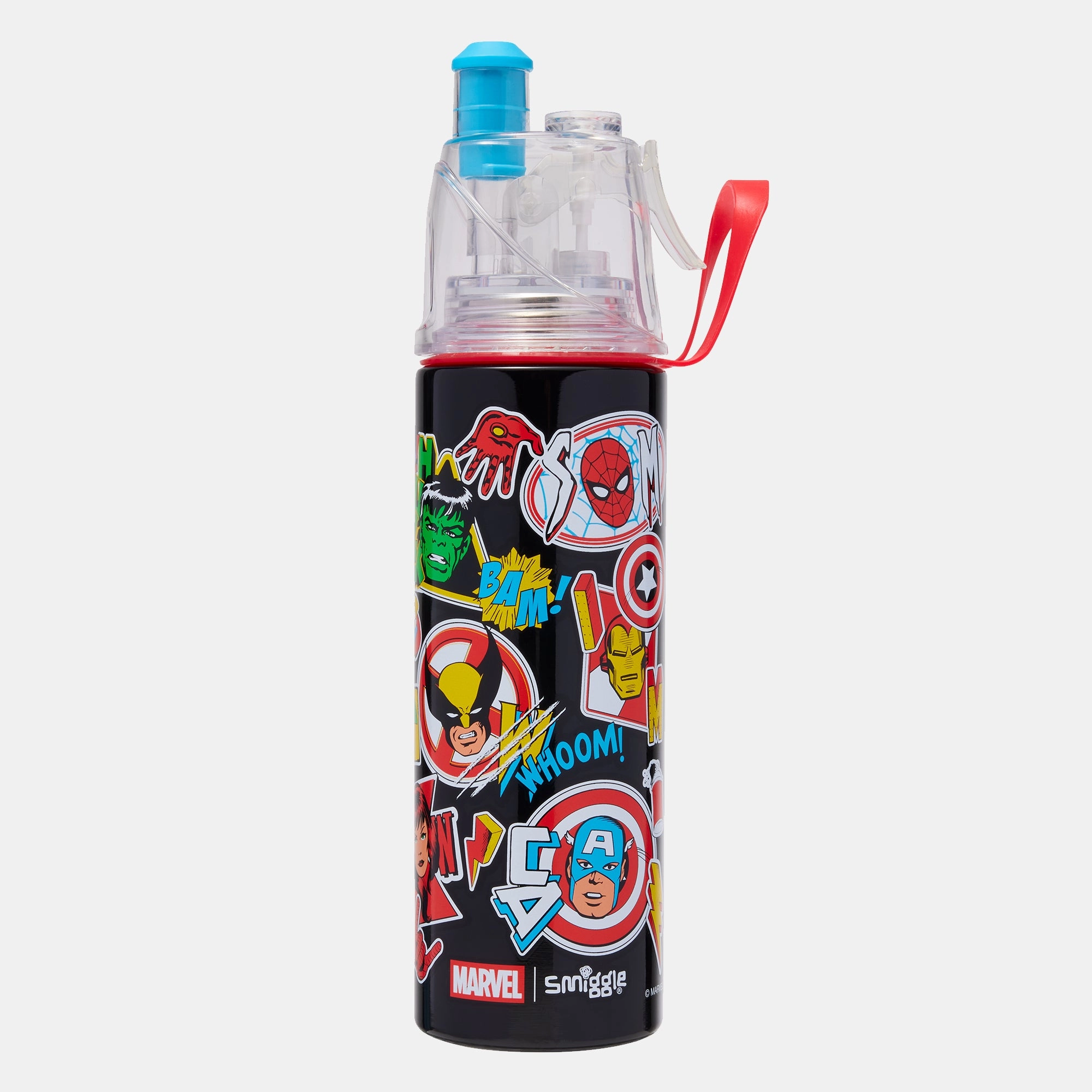 Smiggle Marvel Water Bottle - Spritz Tritan 500 ml - Pop-Top Spout