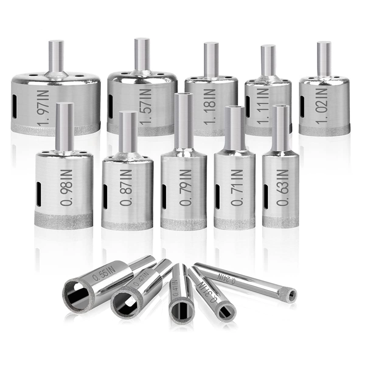 ARUDIP Diamond Hole Saw - 15 pcs Glass Ceramic Tile