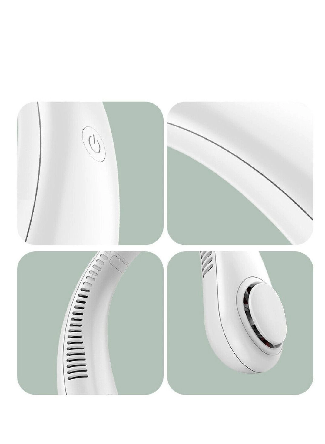 Neck Fan - 3 speeds USB rechargeable Bladeless