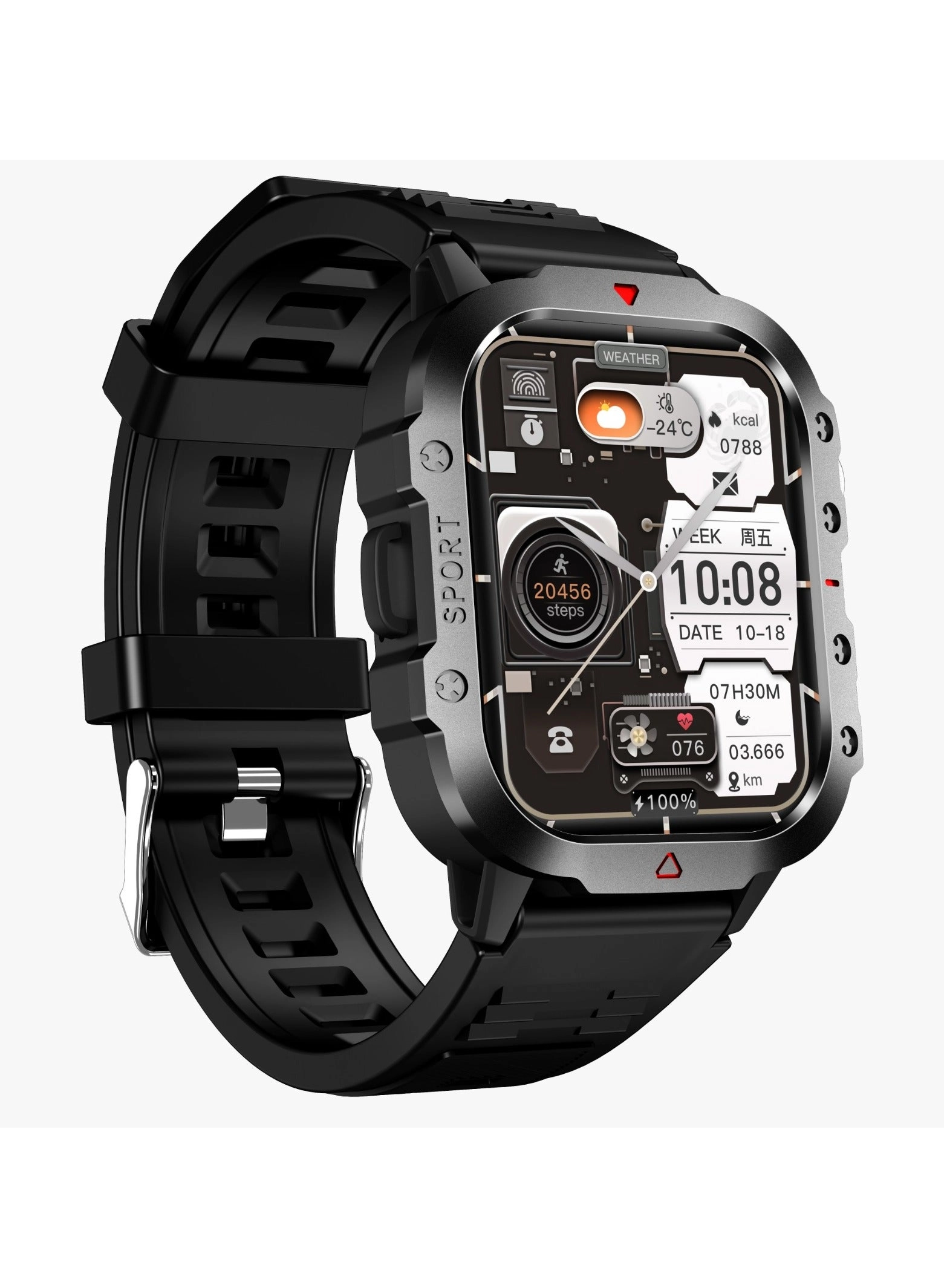 Gravix Smart Watch Zinc Alloy + ABS