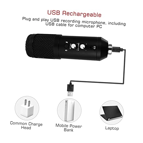 Cardioid Condenser Mic - USB Black Tripod