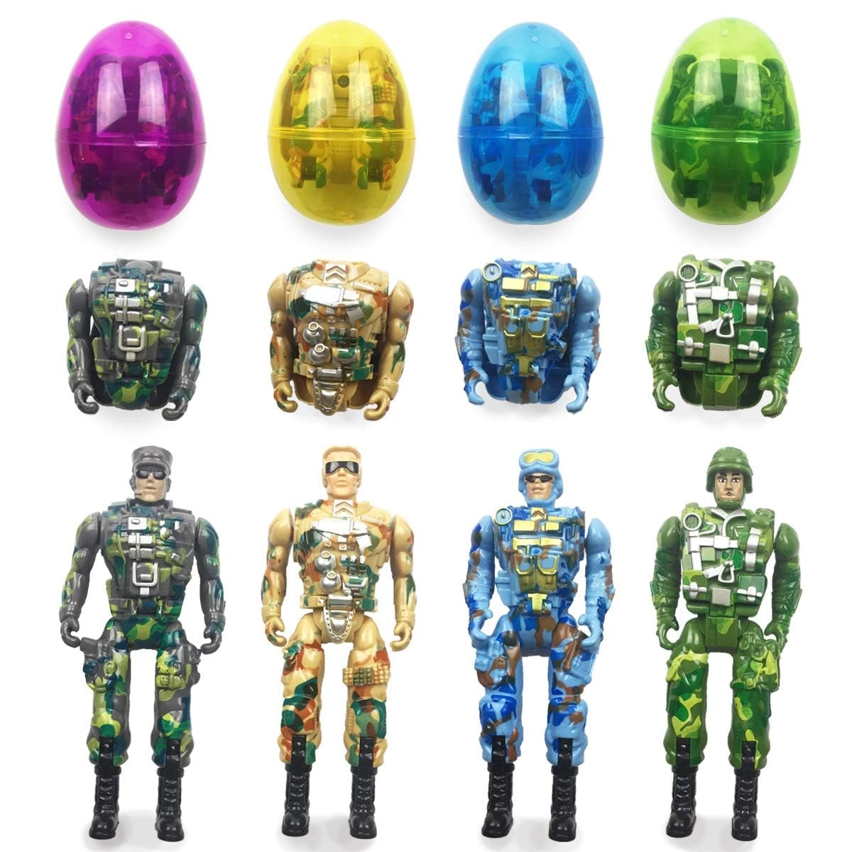 corgi butt Jumbo Deformation Soldier Easter Eggs - 4 Pcs