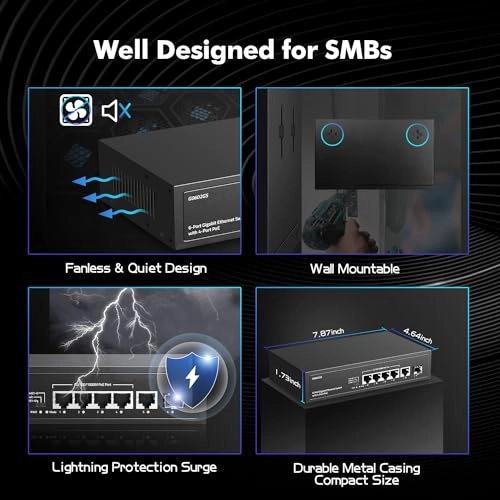 Mini 6x1G POE 6-ports