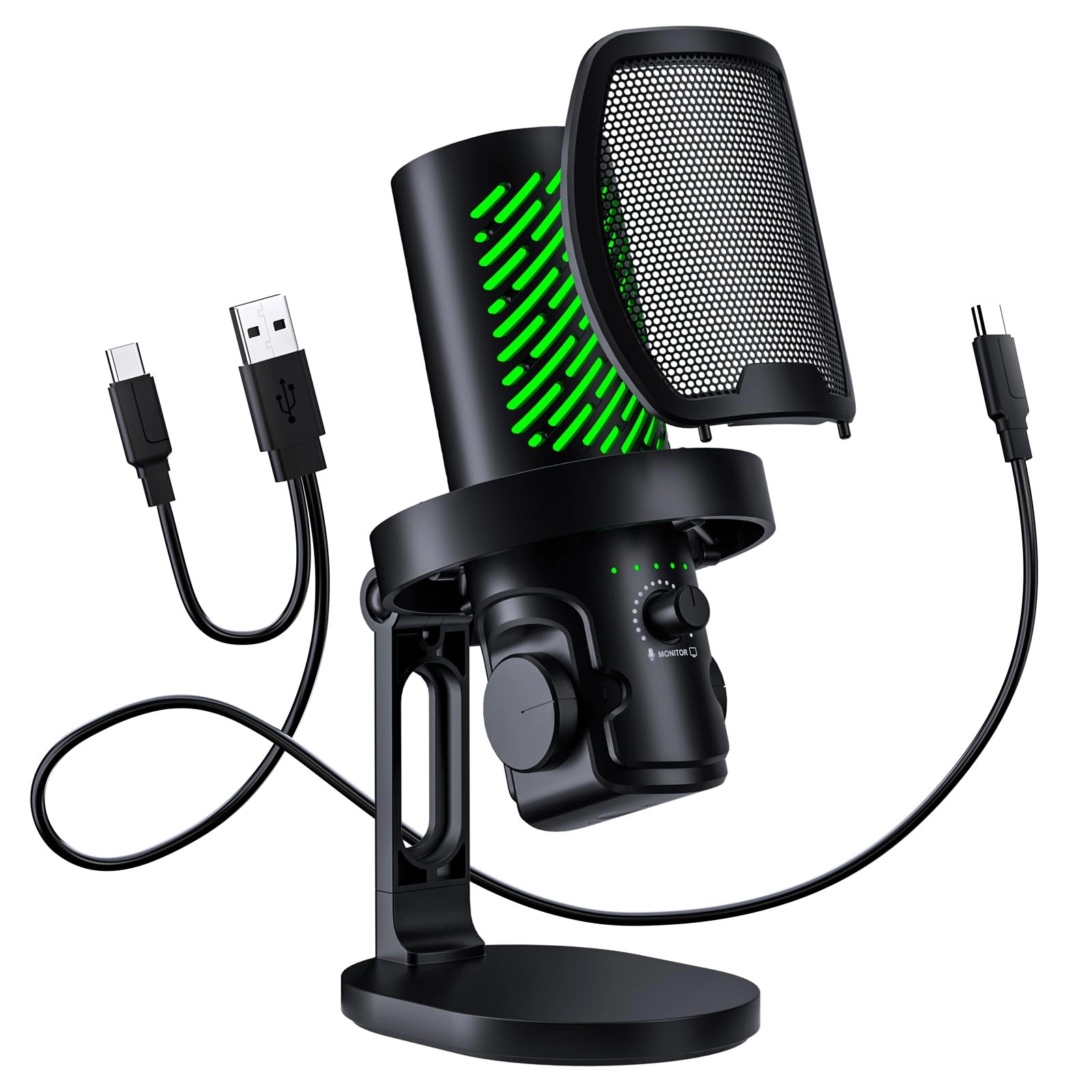 tenlamp Usb Mic 3.5mm-Mini-Jack+USB Microphone