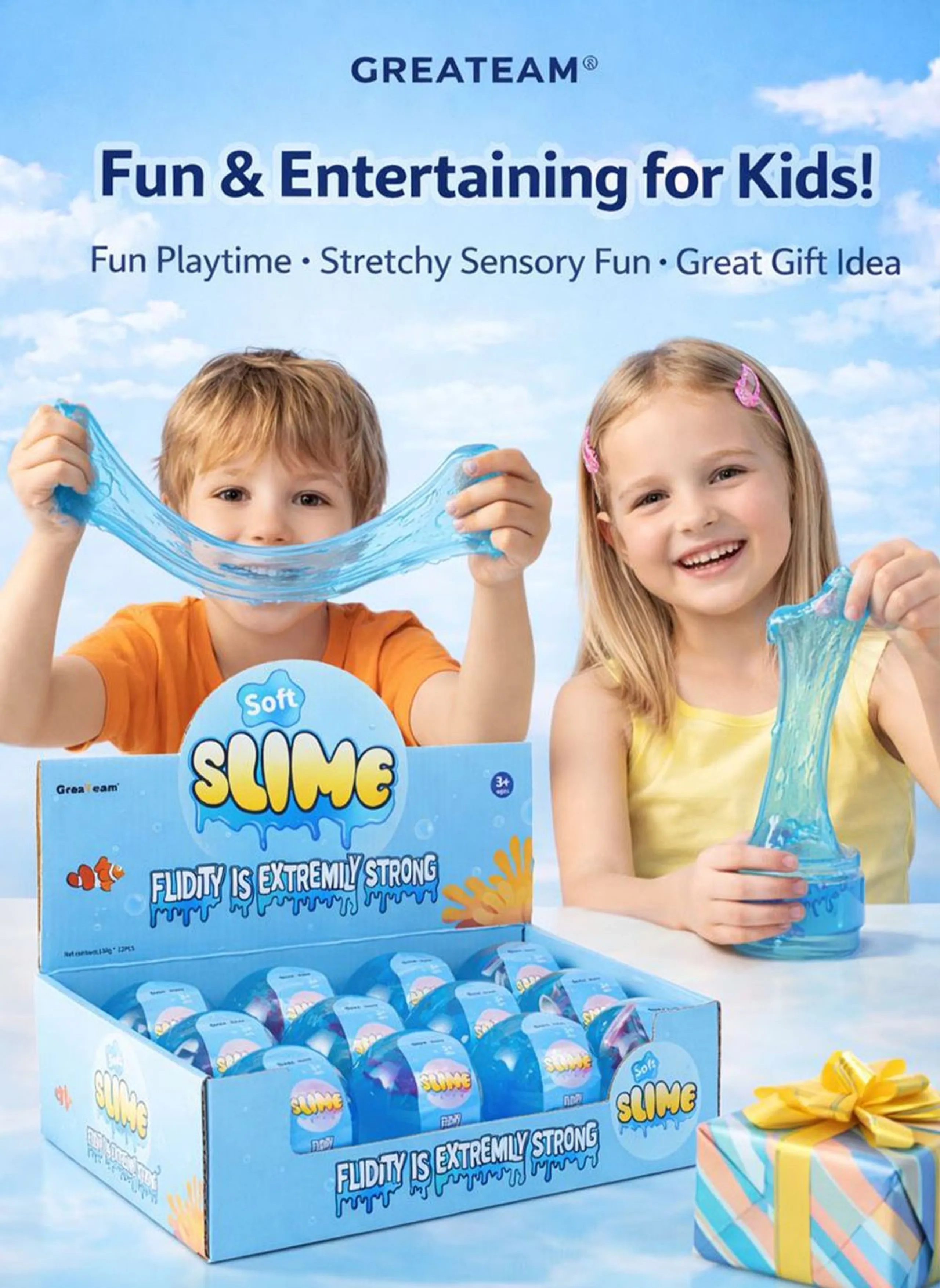Soft Crystal Slime Putty - 3+ years 12 pcs