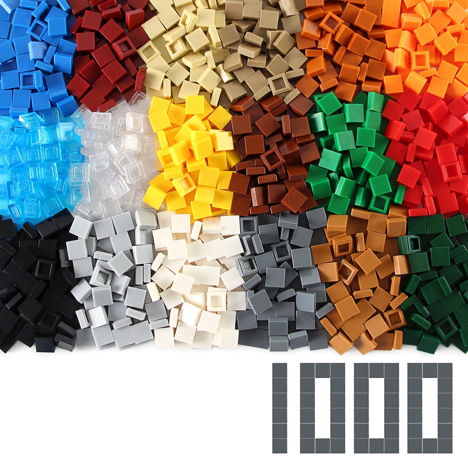 F 1×1 Square Tiles - 1000 pcs