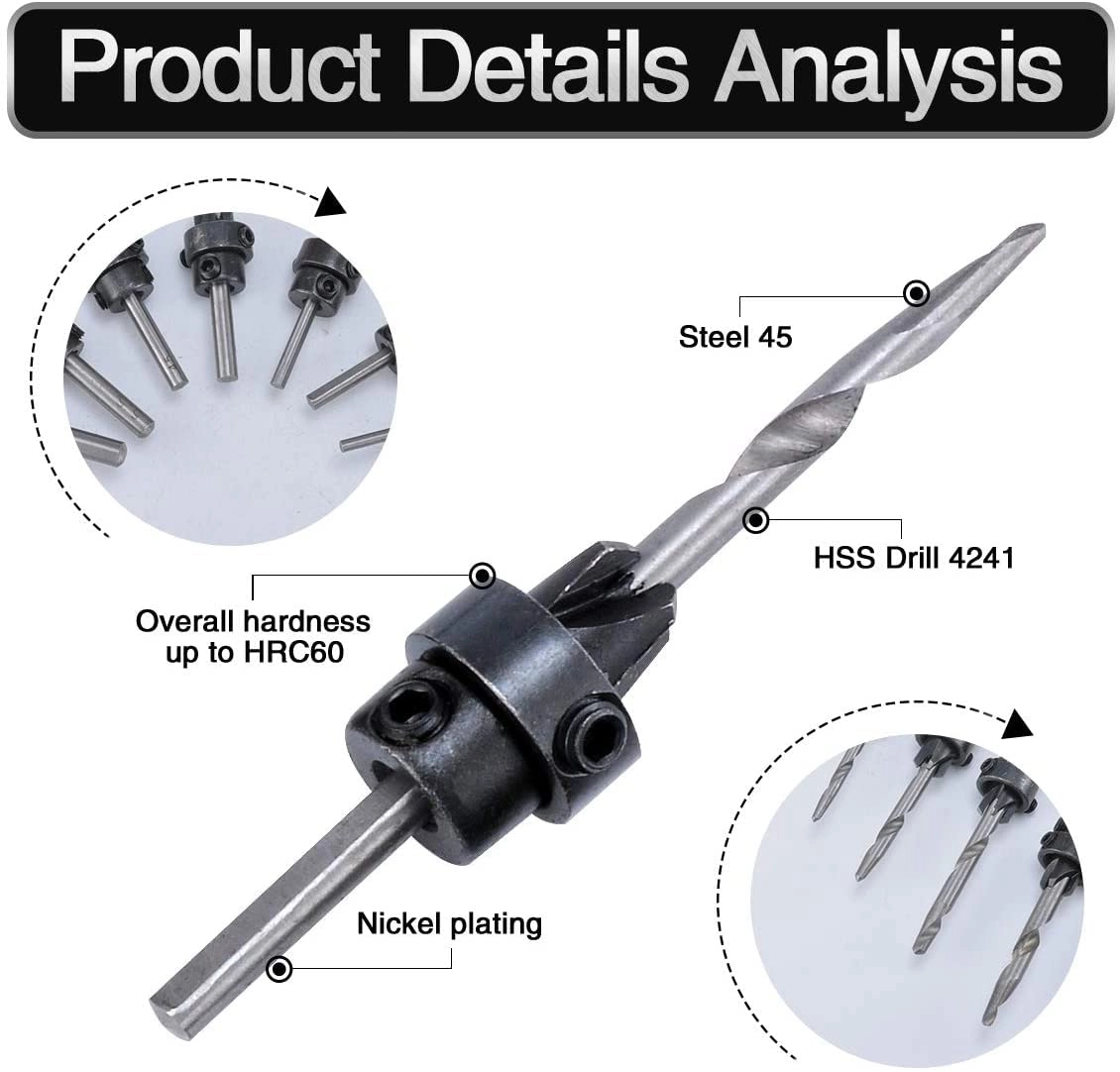Countersink Drill Bits - 7Pcs