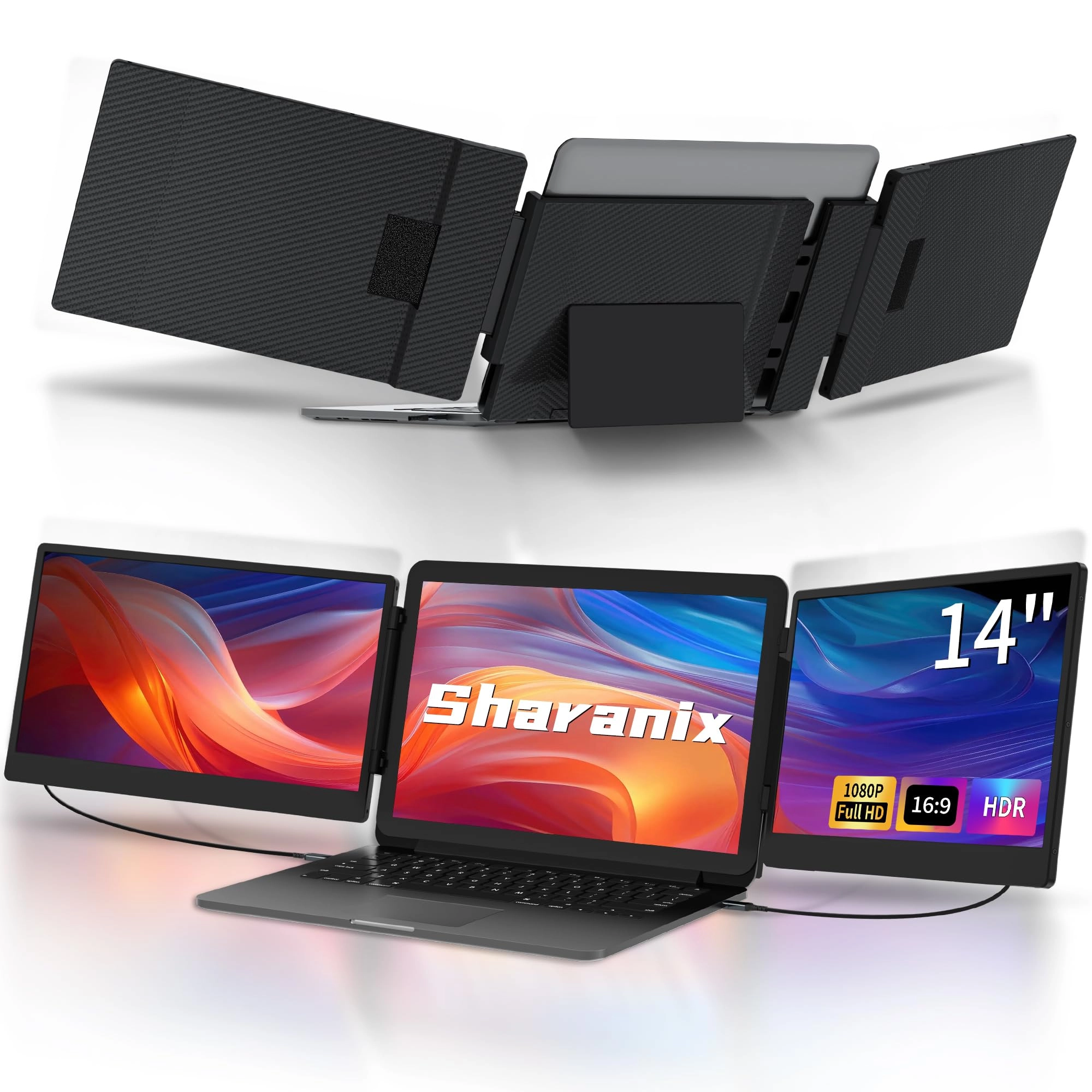 sharanix Laptop Screen Extender - 1920x1080 14 Inches