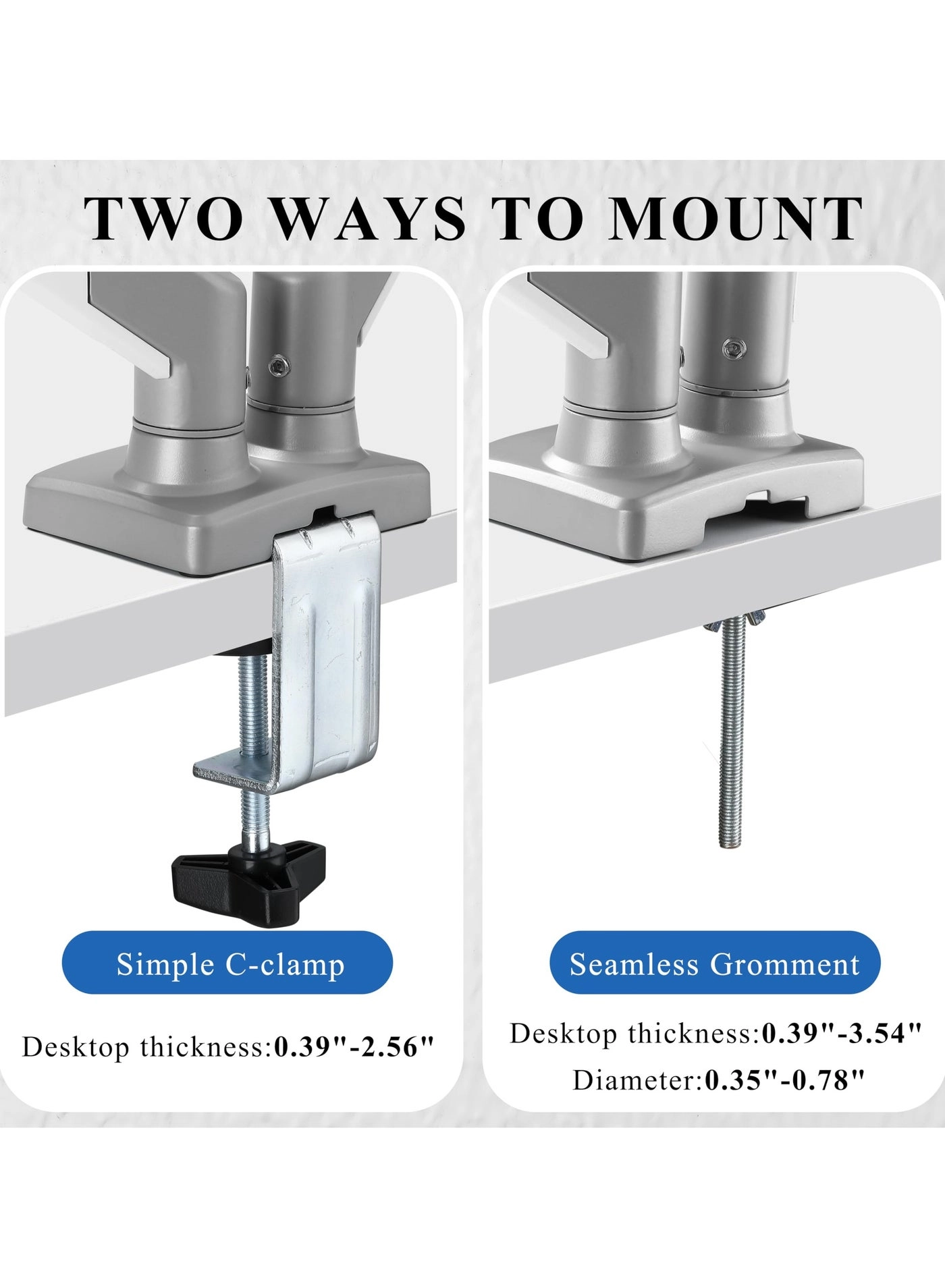 Dual Monitor Mount - 2 Monitors 32 inches 75mm or 100mm