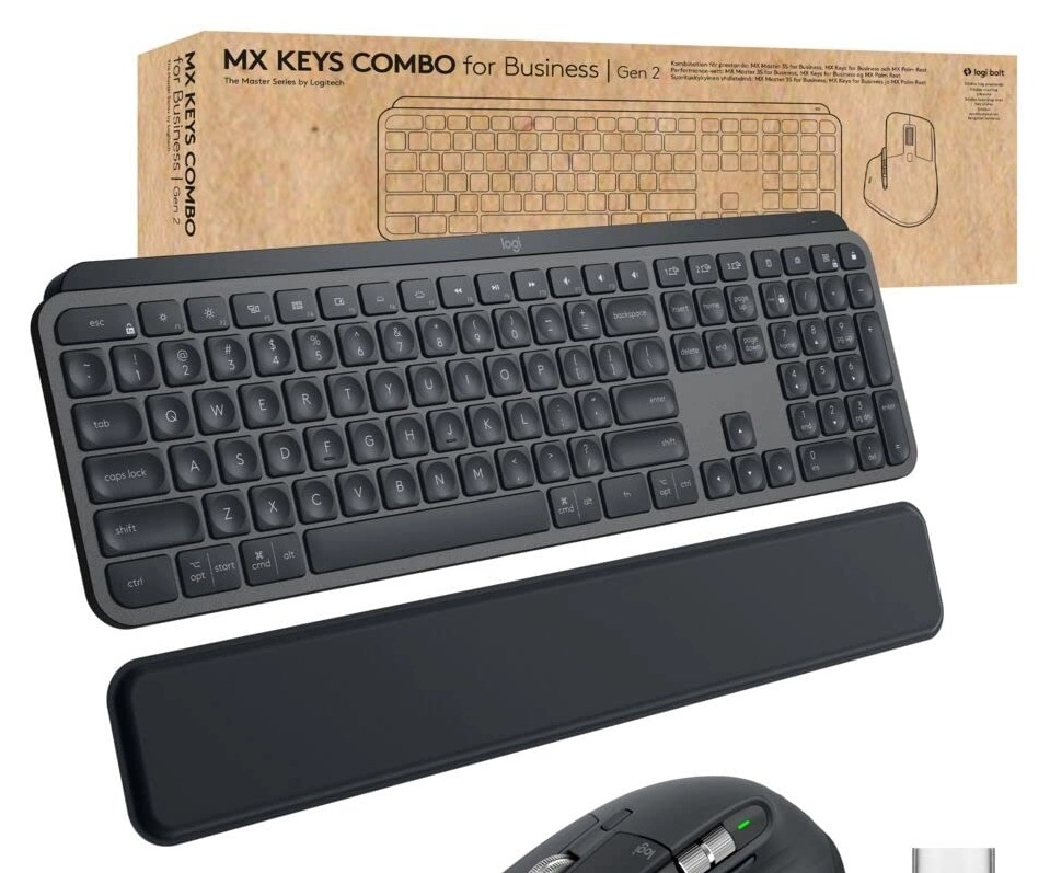 Logitech MX Keys Combo for Business Gen 2 - Full Size Wireless