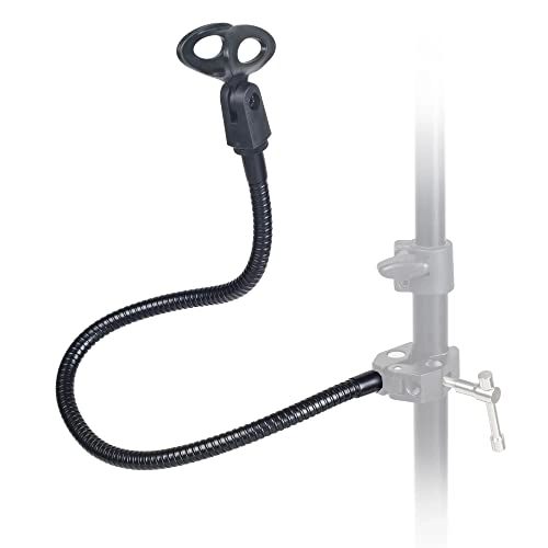 Compact microphone holder - flexible gooseneck swivel microphone clip 1/4 inch adaptor