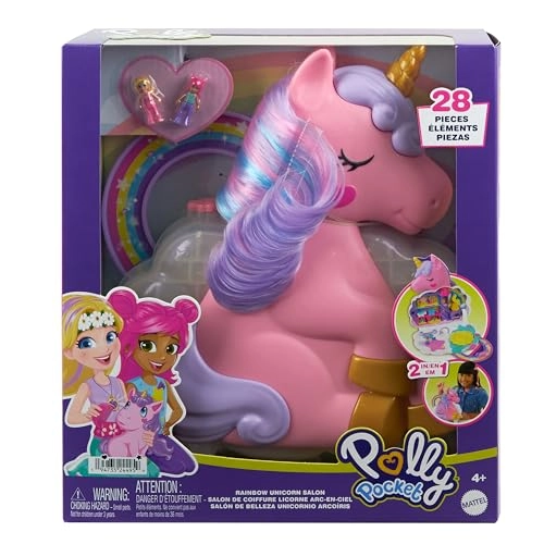 Rainbow Unicorn Beauty Salon - 2 in 1 2 Dolls Ages 4+