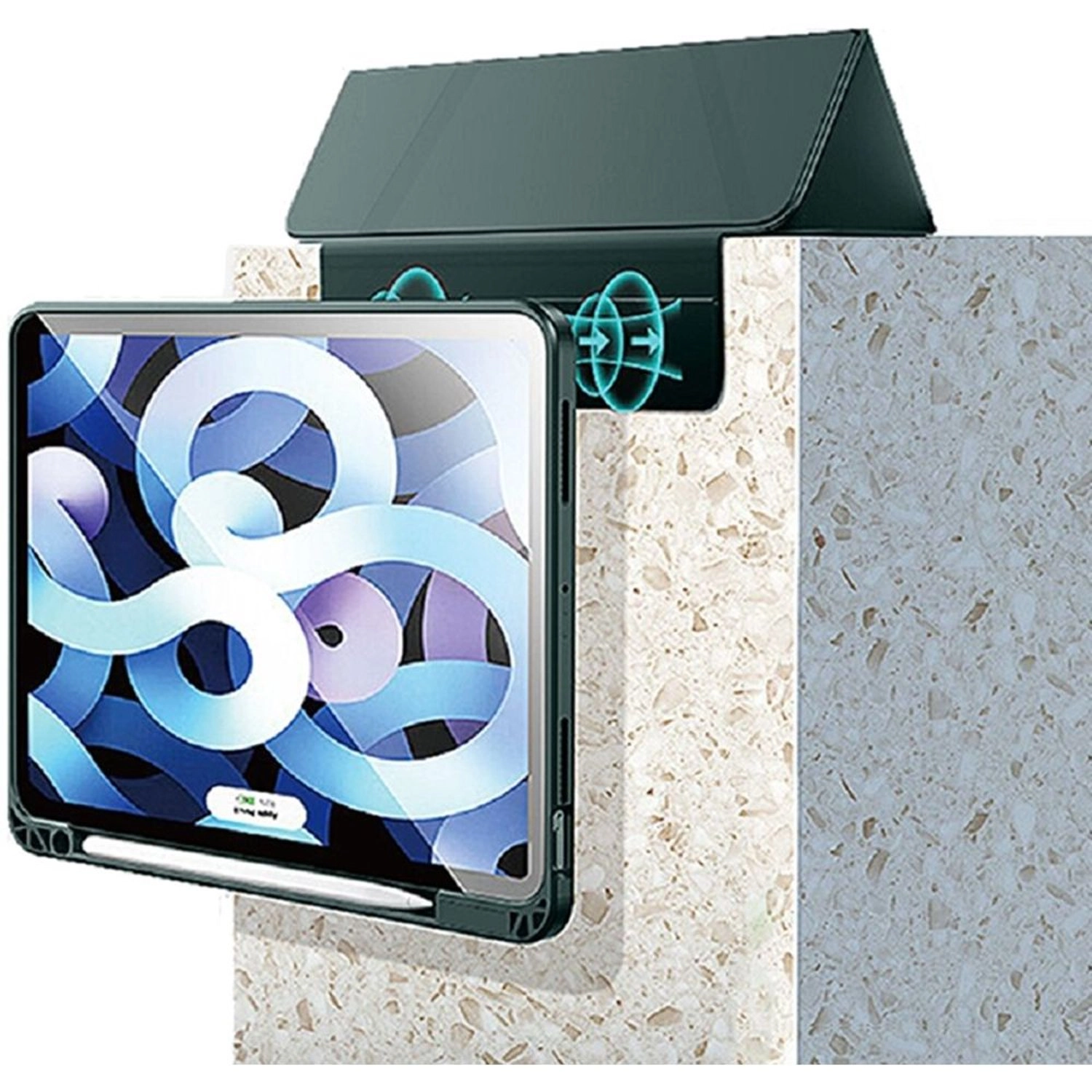 Tri-fold Folio Case with Pencil Holder for iPad Pro 12.9-inch