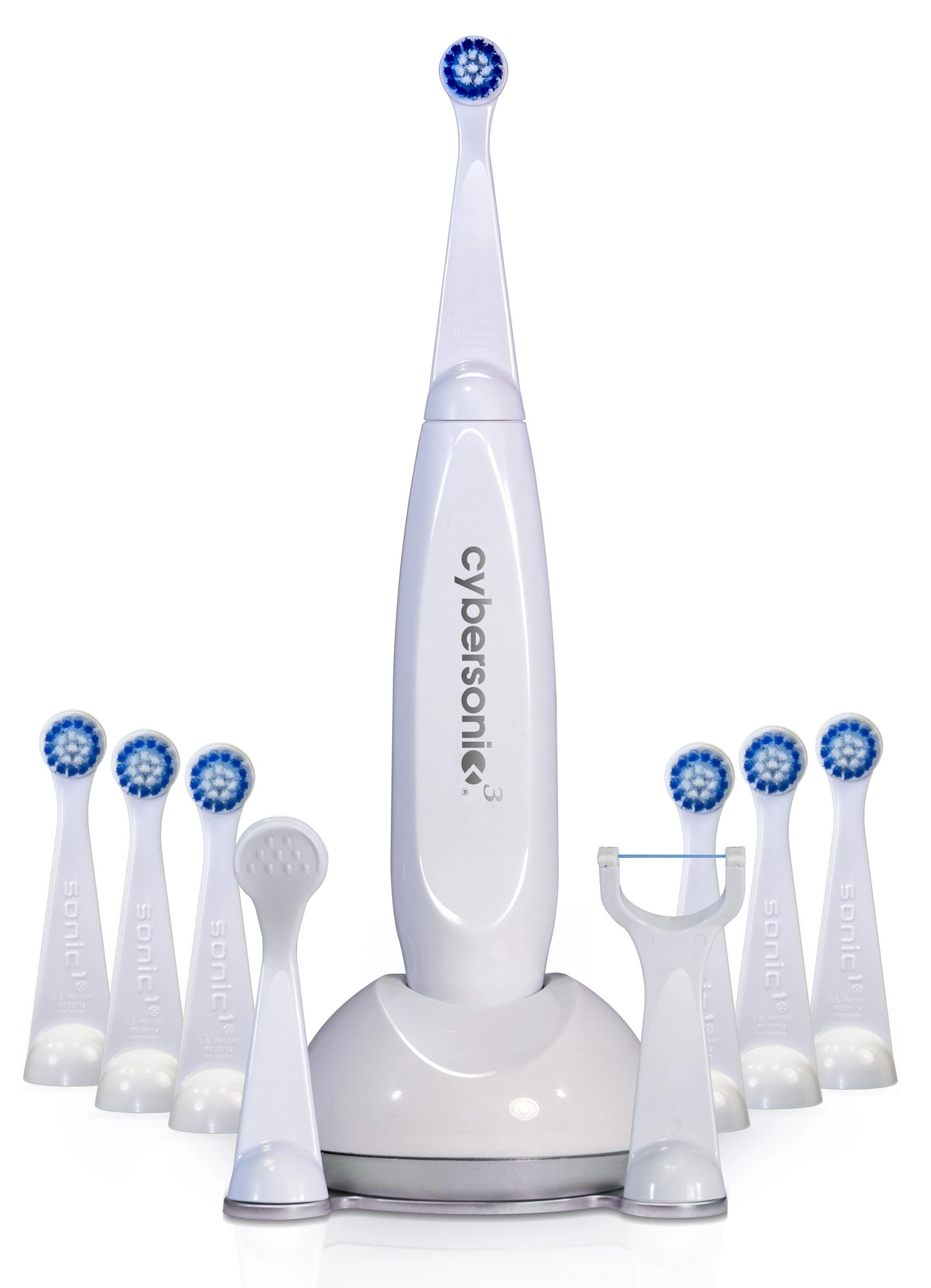 Cybersonic Classic Electric Toothbrush - 10 Piece Set Rechargeable Kit