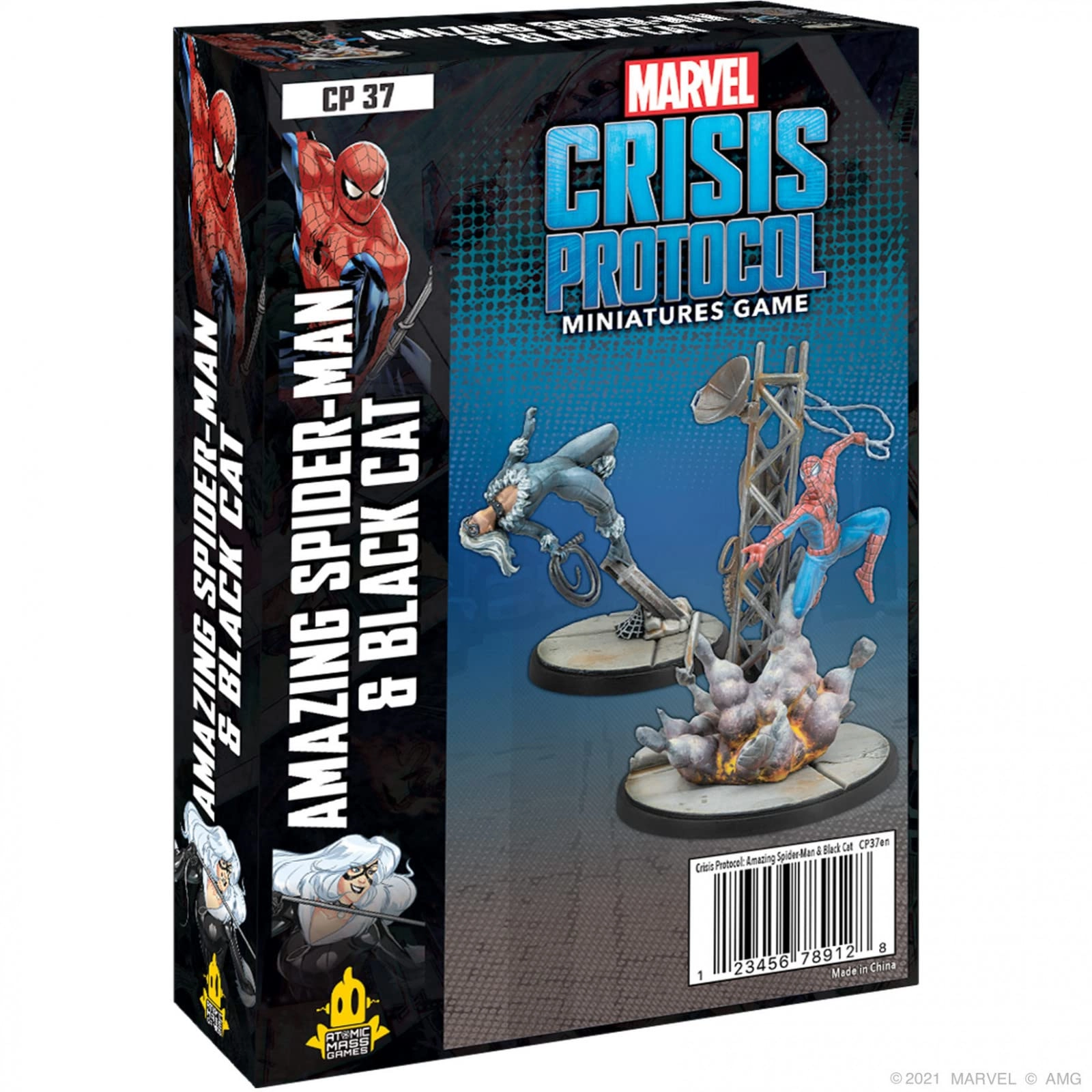 Atomic Mass Games Marvel Crisis Protocol: Character Pack: Amazing Spider-Man & Black Cat - Miniatures Game