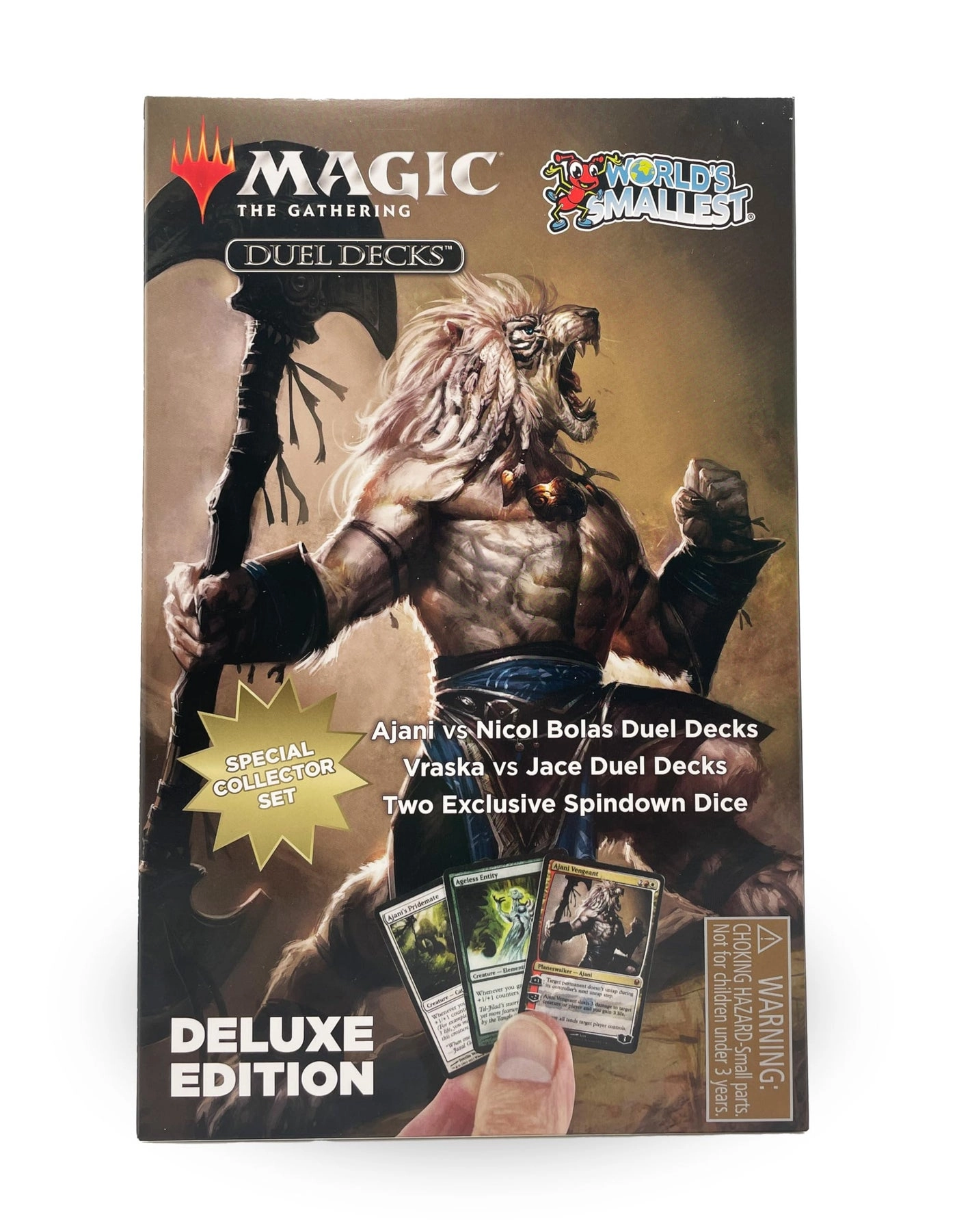 Magic The Gathering: Ajani vs Nicol Bolas - 60 cards + Jace vs Vraska + Exclusive Playing Dice - 2 exclusive miniature playing dice