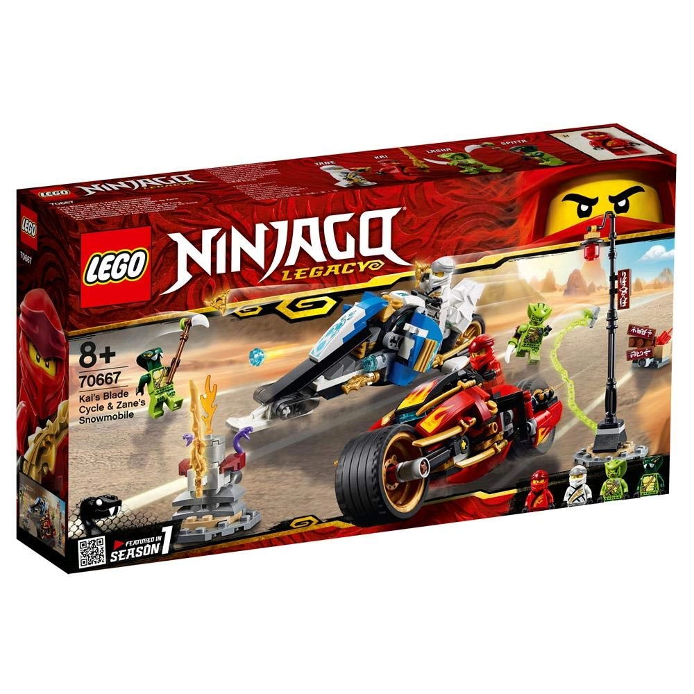 LEGO NINJAGO Legacy Kai’s Blade Cycle & Zane’s Snowmobile (70667)