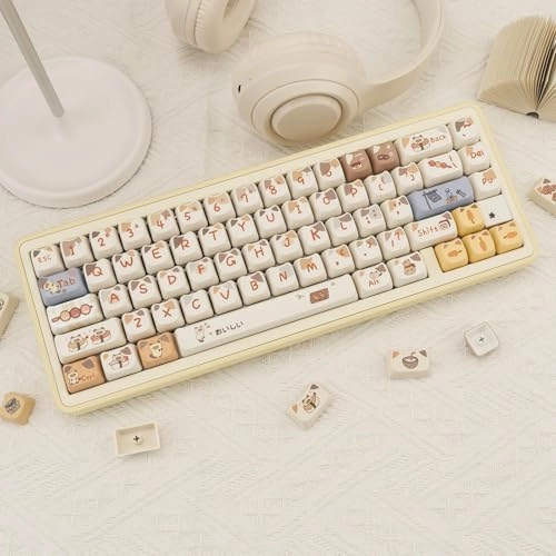 PBT Keycaps - Cute Cat Kawaii Mao Profile 142 Keys