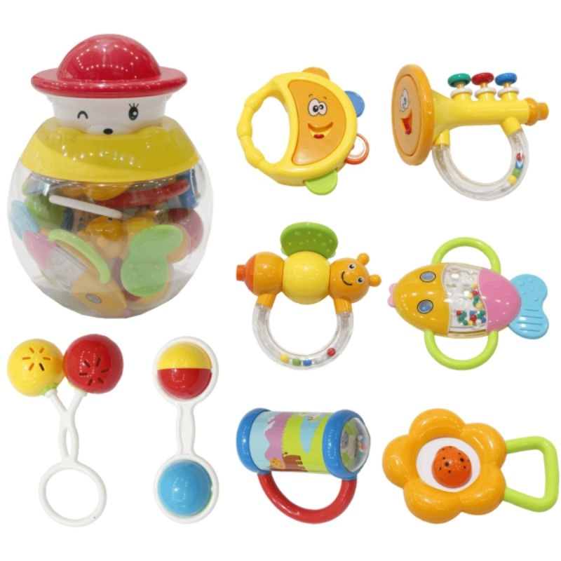 Baby Rattle Toys - 0+ Months abs plastic 8 Pcs