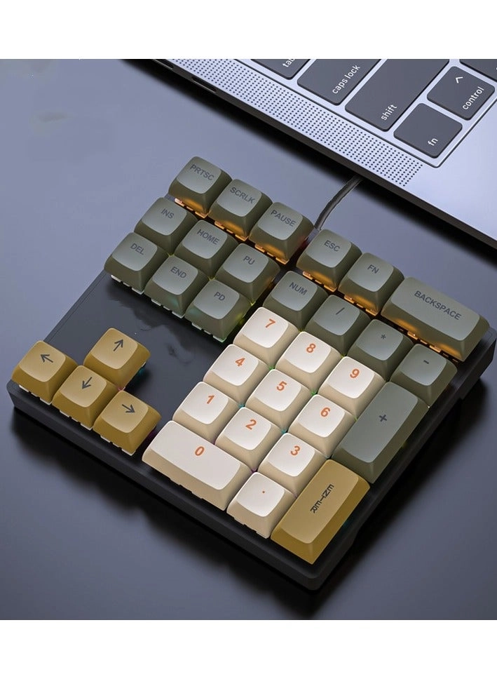 One Handed Numeric Keypad - red switch