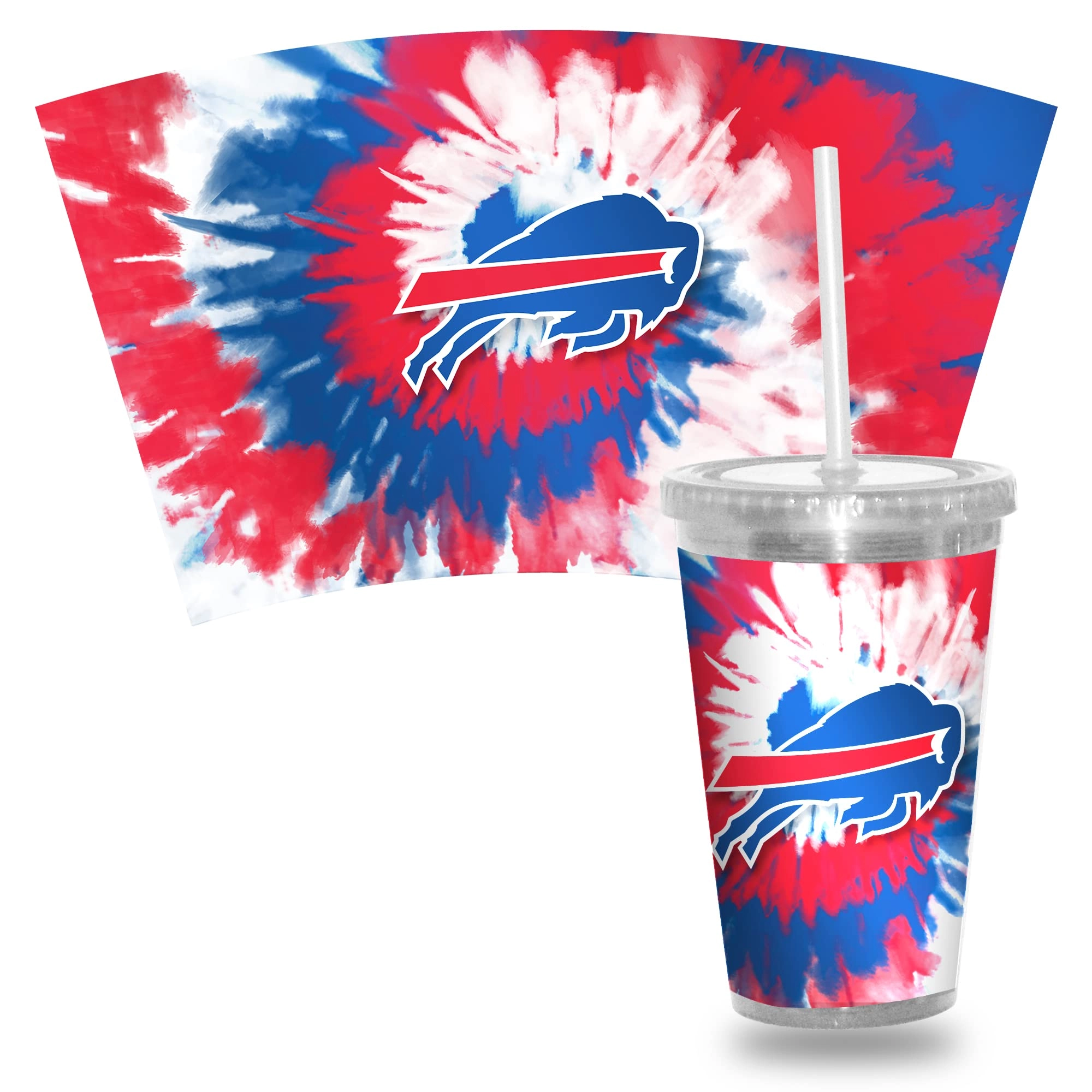 NFL Football Metallic Tie Dye Tumbler - 473ml