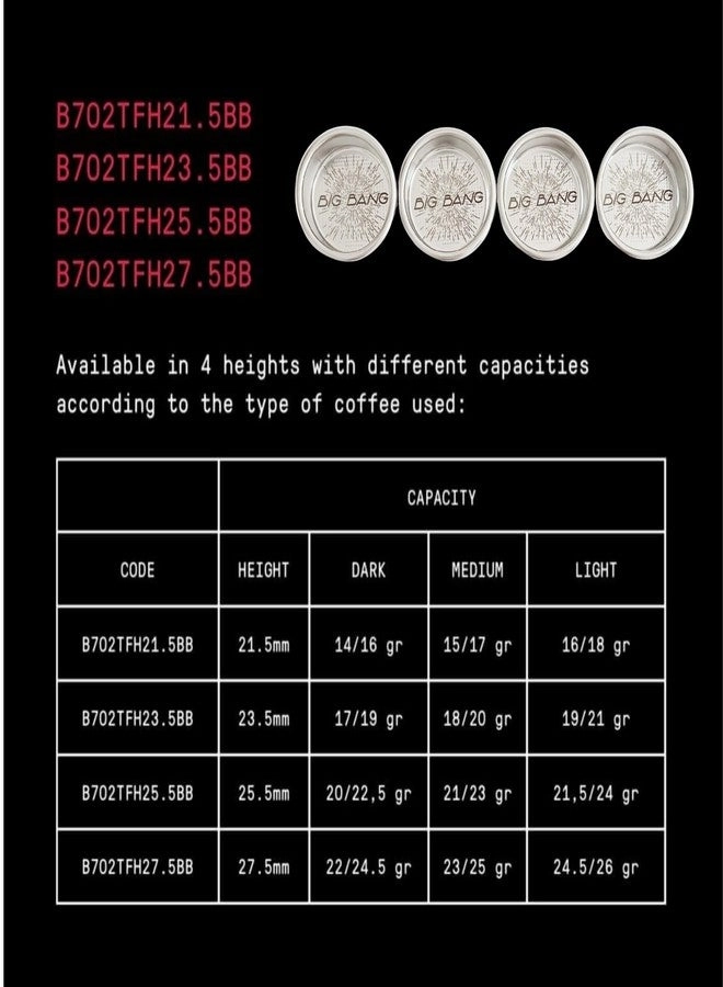 Baristapro Nanotech Precision Ridgeless Double Portafilter Basket - 20 Gram