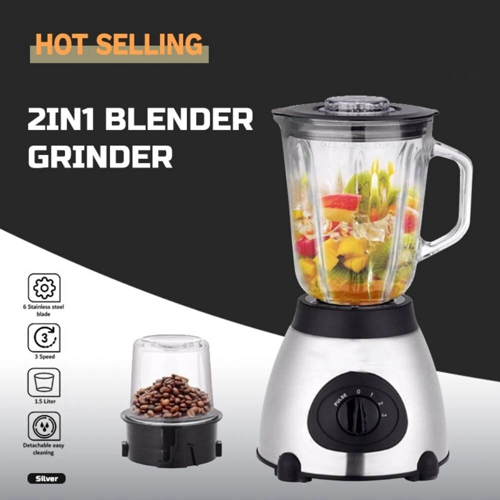 2 in 1 Professional Stainless Steel Super Power Blender