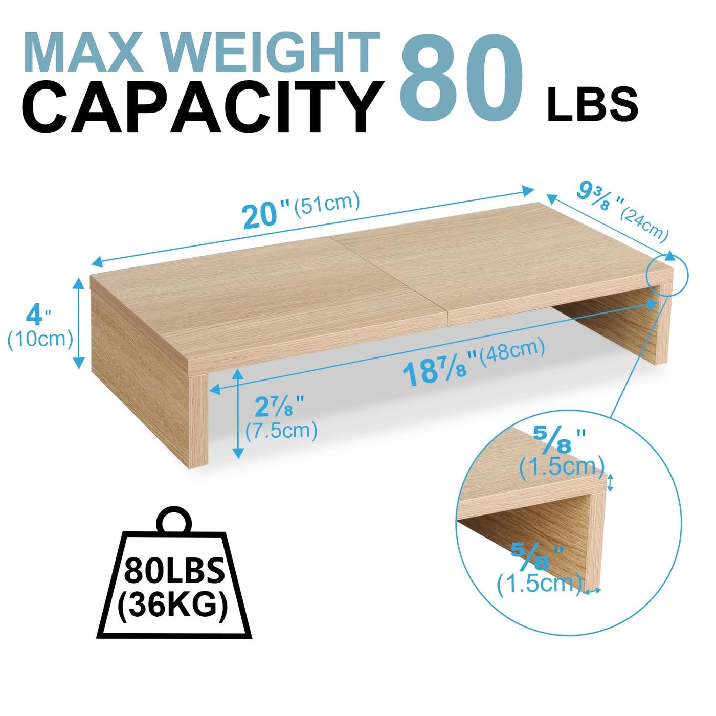 Adjustable Monitor Stand Riser Pack