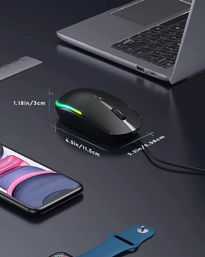 Wired LED RGB Backlit Mouse - USB