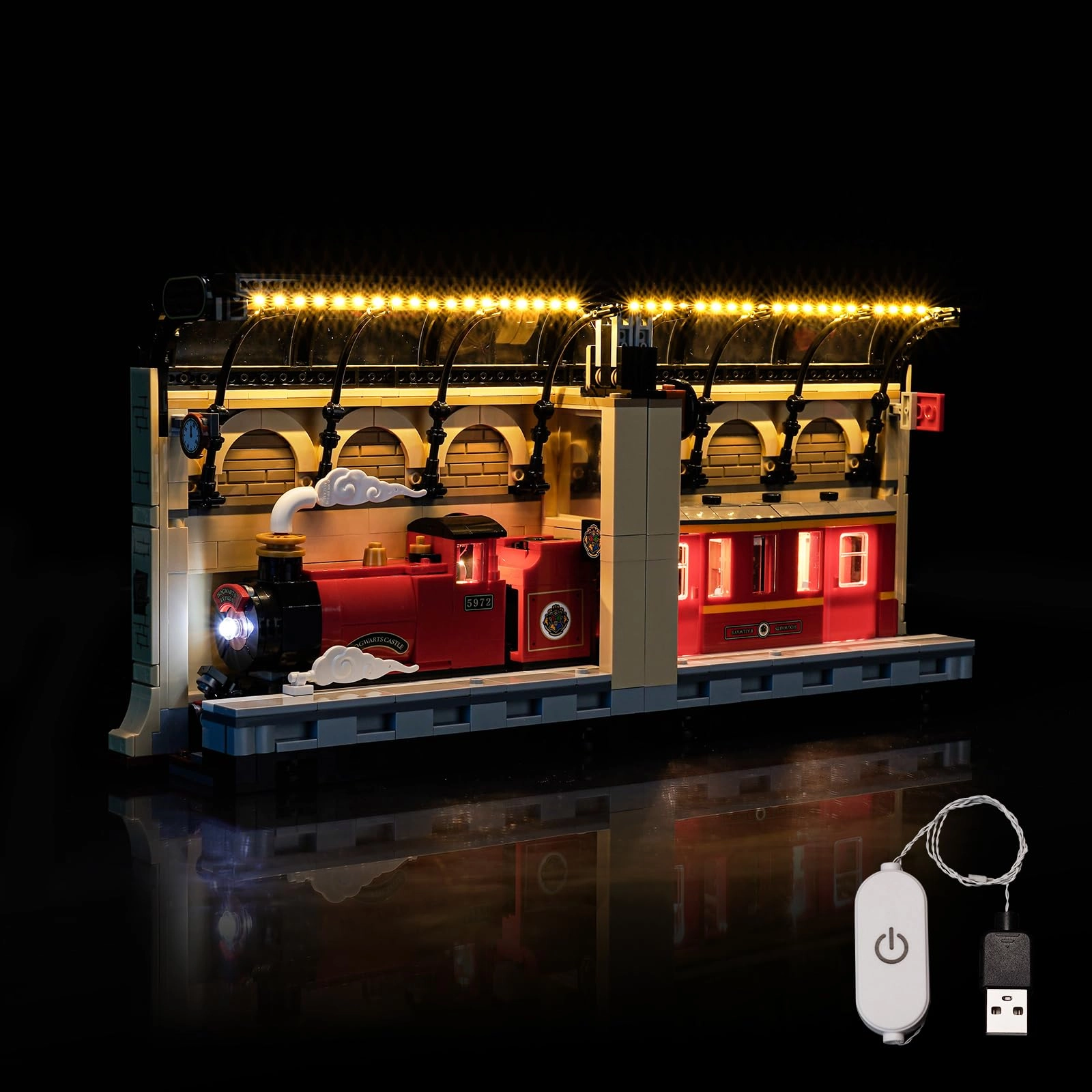 BrickBling LED Light Set for LEGO Book Nook 76450 H ogwarts Express - Copper Line