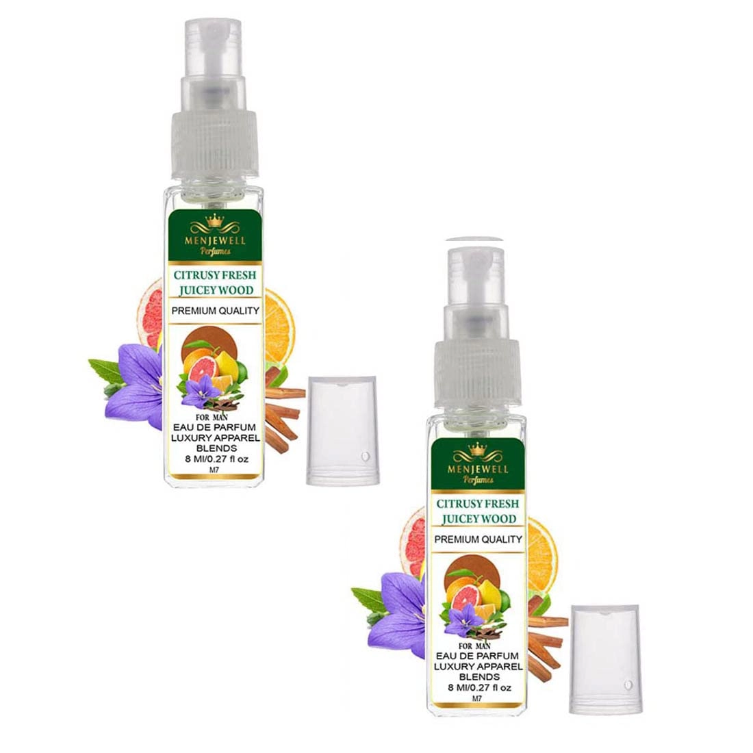 Menjewell Citrusy Fresh Juicy Wood Eau de Parfum - 16ml Pack