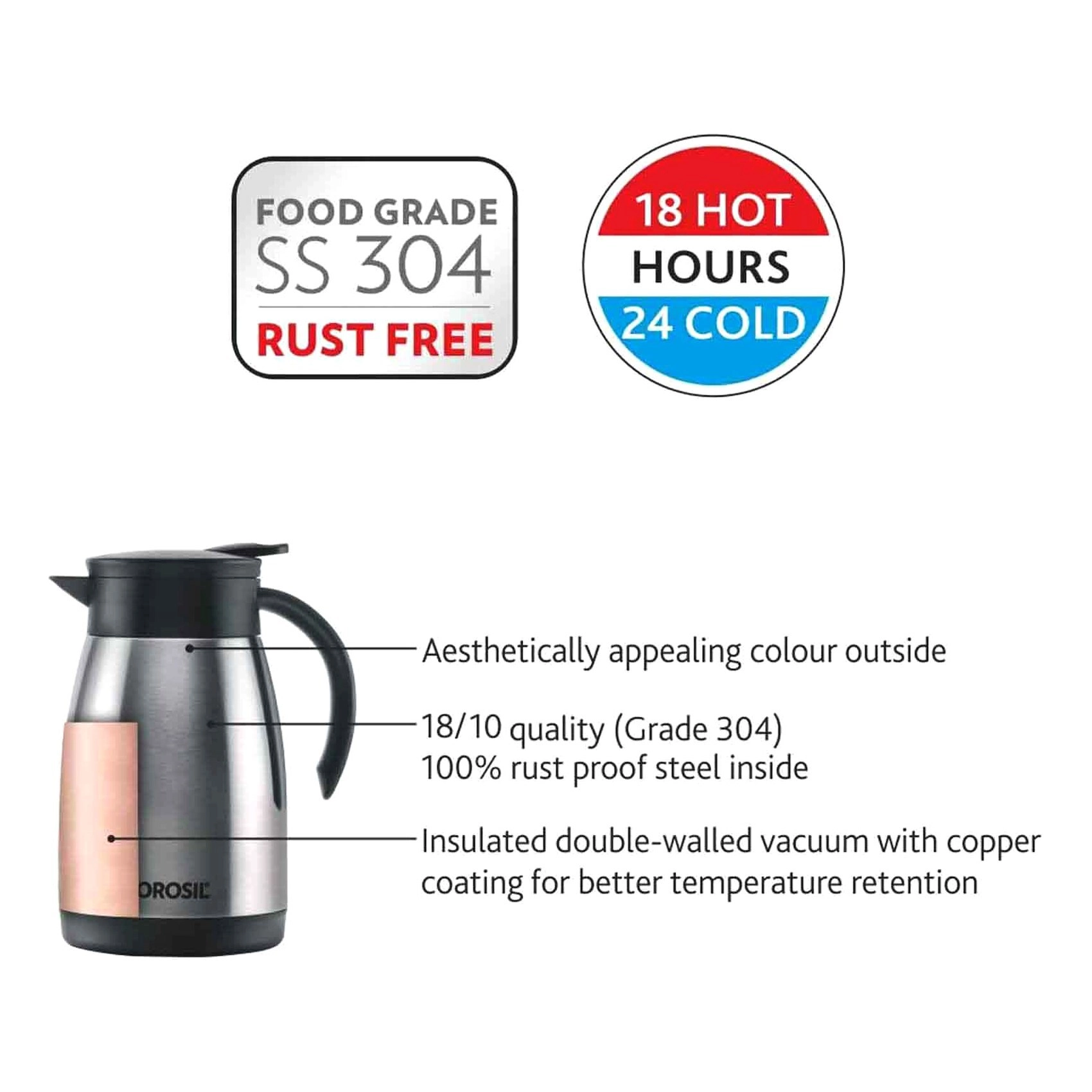 Vacuum Teapot - Stainless Steel 1.5L