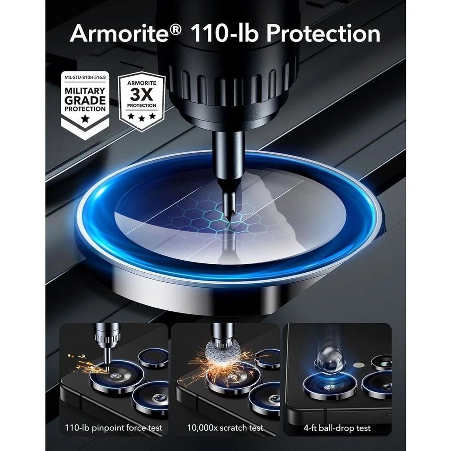 Ultra Clear Sapphire Glass Alloy Camera Lens Protector for Samsung Galaxy S25 Ultra