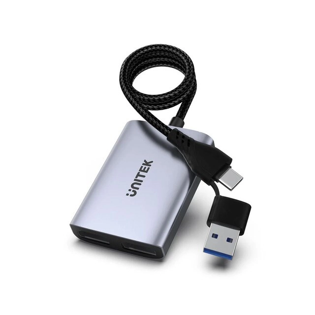 Hypertech USB-C and USB-A to Dual HDMI Adapter - USB-C USB-A Thunderbolt 3/4 1920x1080@60Hz