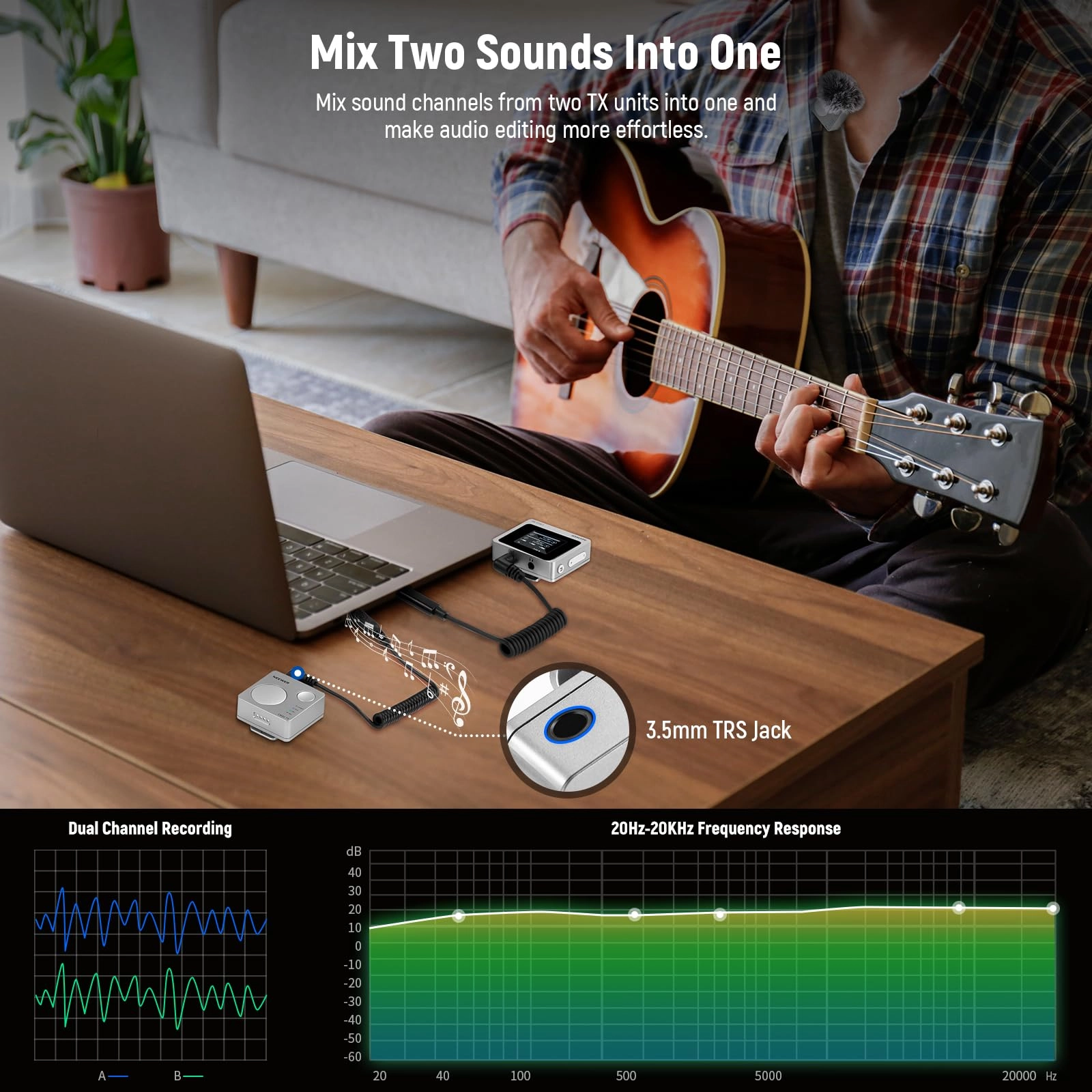 CM31 USB+3.5mm-Mini-Jack Microphone