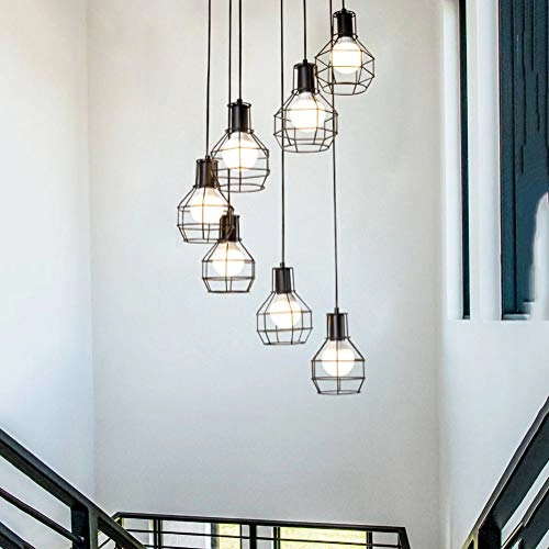 Clip Chandelier - E27 8 head Black