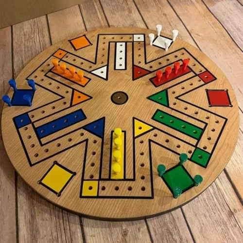 Fast Tracking Game - Wooden 24 Marbles