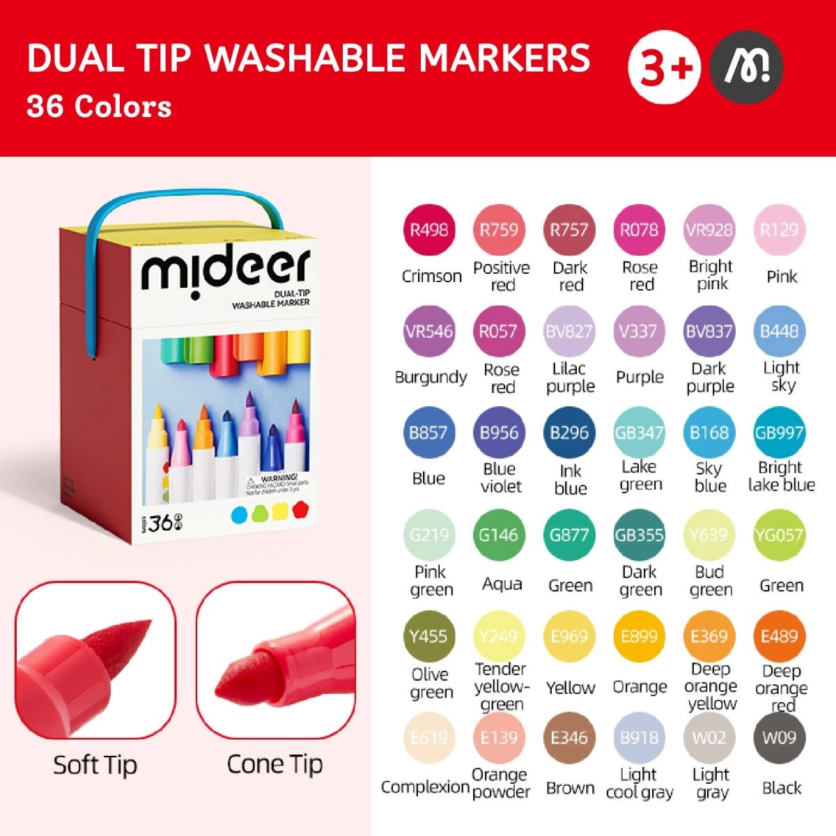 Dual Tip Washable Markers - Multi Colour